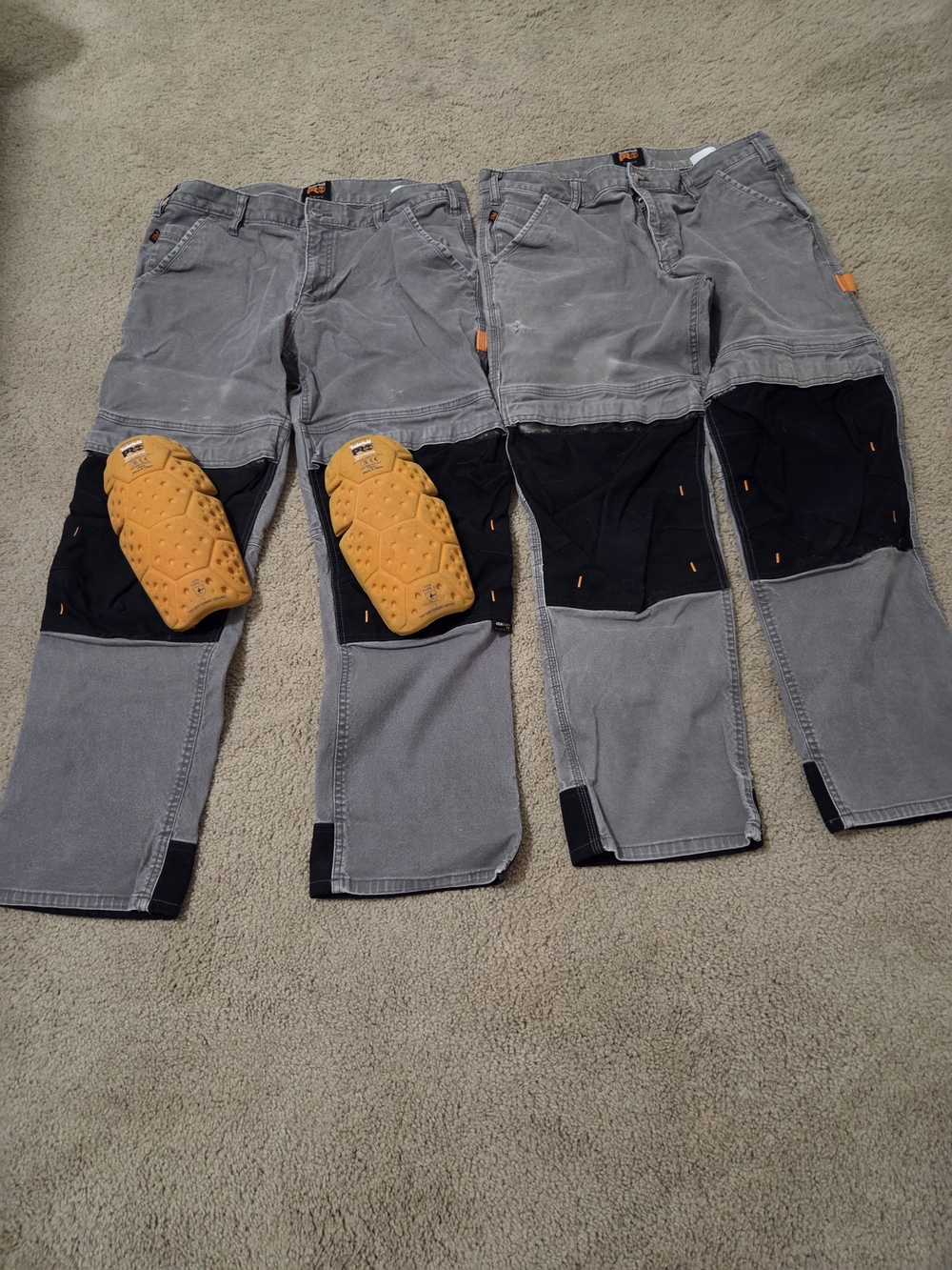 Two Pair Timberland PRO Grey Work Pants with Knee Pads